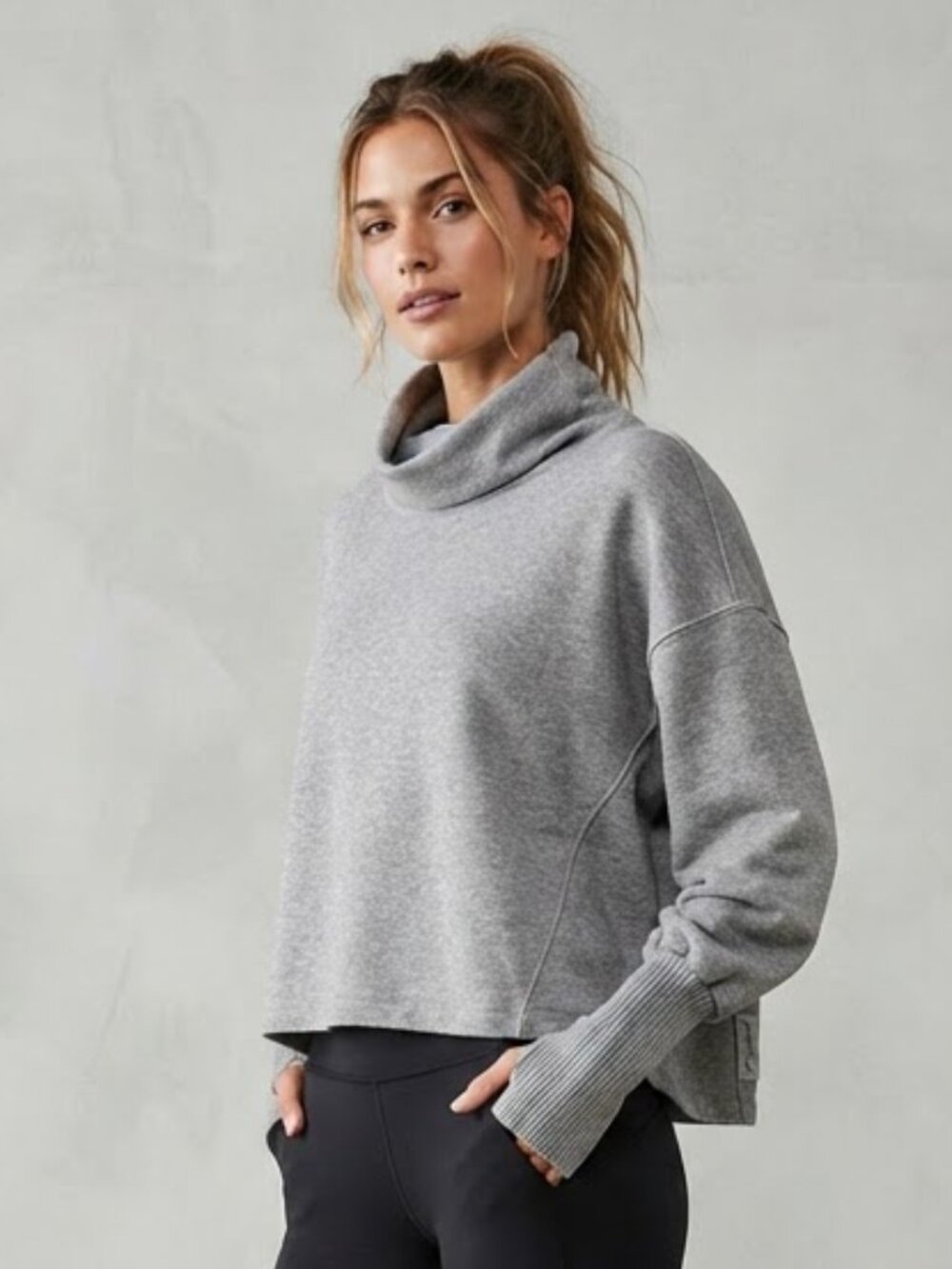 Free People FP Movement Cowlneck Pullover Sweatshirt. Medium.